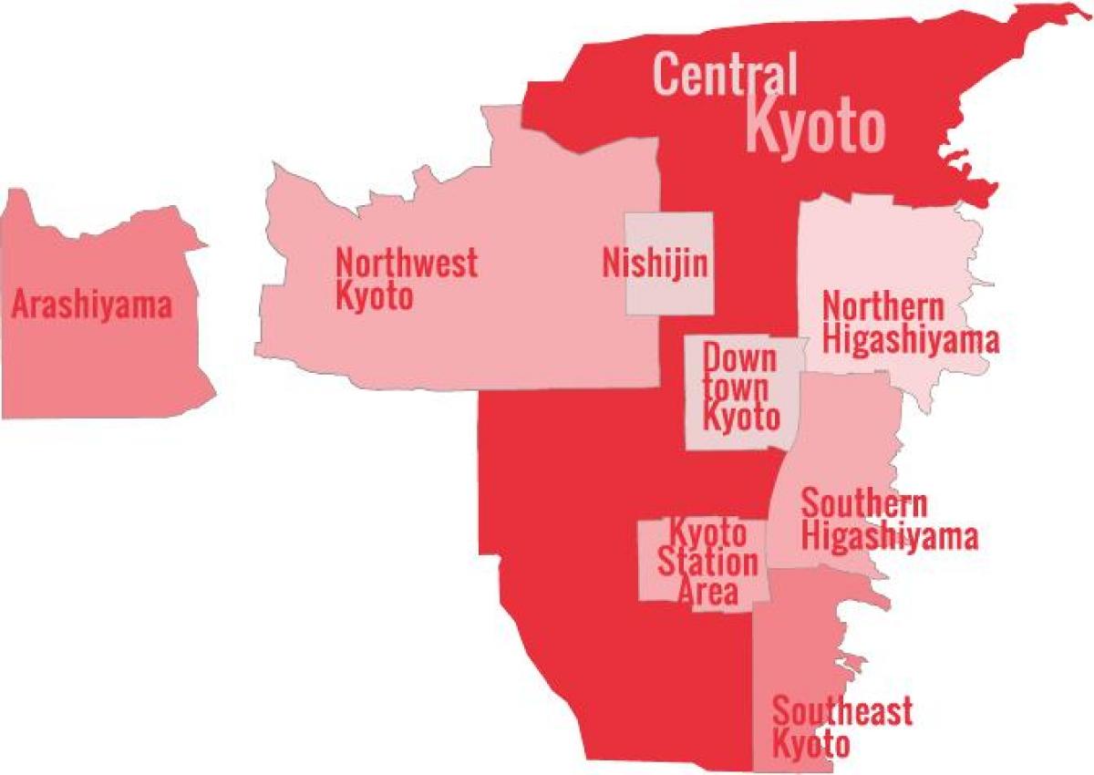 Mappa del quartiere di Kyoto
